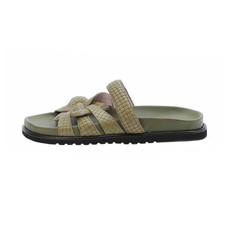 Kunoka HORTENSE flat sandal - kaki Flat Sandal green