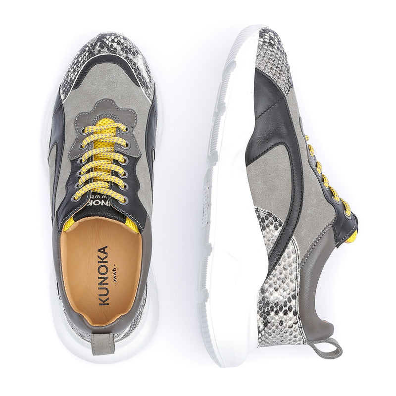 IZZI platform sneaker - snake grey