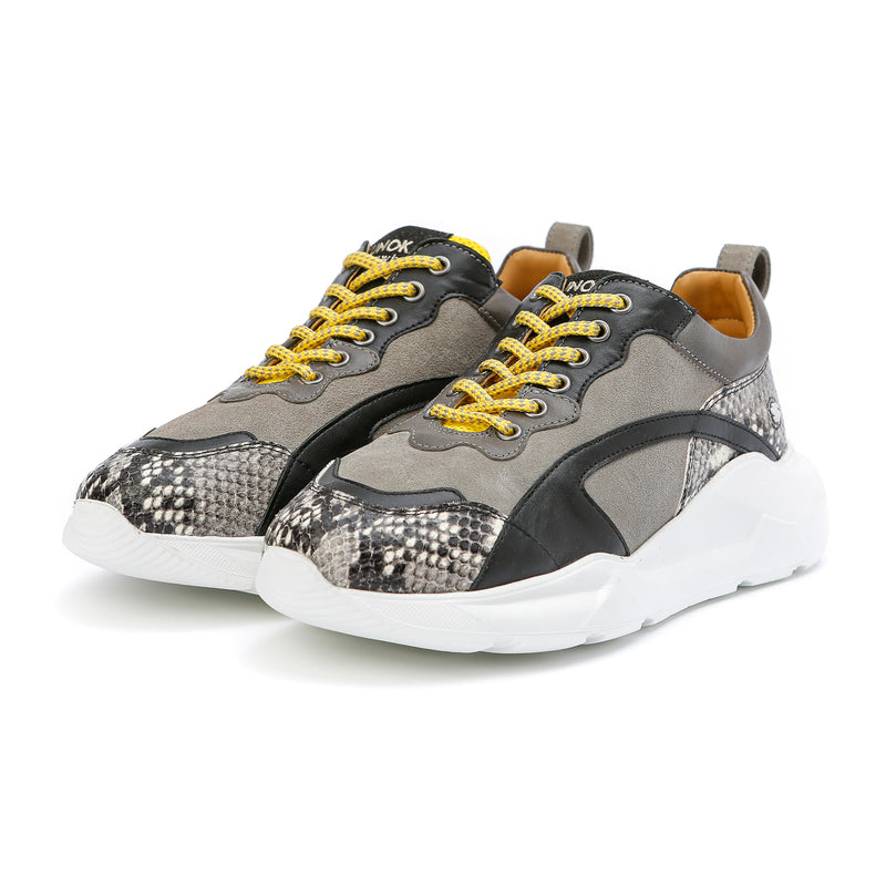 IZZI platform sneaker - snake grey