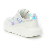 Kunoka IZZI platform sneaker - holographic blue Platform Sneaker white