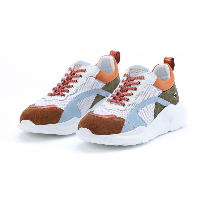 Kunoka IZZI platform sneaker - brown and kaki Platform Sneaker multicolor