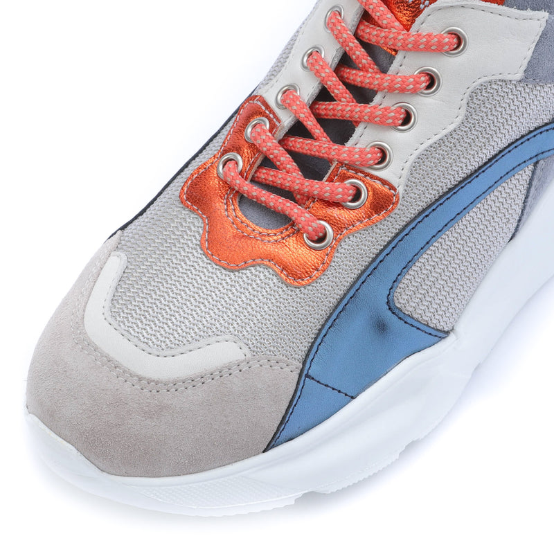 Kunoka IZZI platform sneaker - grey and orange Platform Sneaker grey