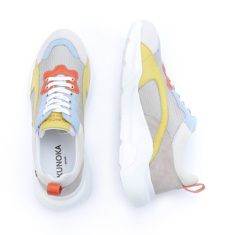 Kunoka IZZI platform sneaker - yellow shwoosh Platform Sneaker multicolor