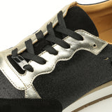 KAY runner sneaker - glitter black