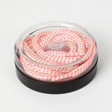 Kunoka NESTEL round lace - white/fluo orange/small dots Laces orange