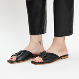 Kunoka SANDRINE flat sandal - Crow Flat Sandal