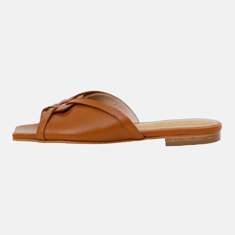 Kunoka SANDRINE flat sandal - Viola Flat Sandal brown