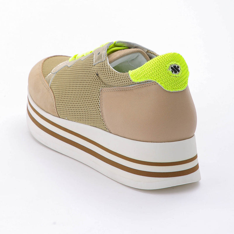 Kunoka STRIPY platform sneaker - Oriole Platform Sneaker beige