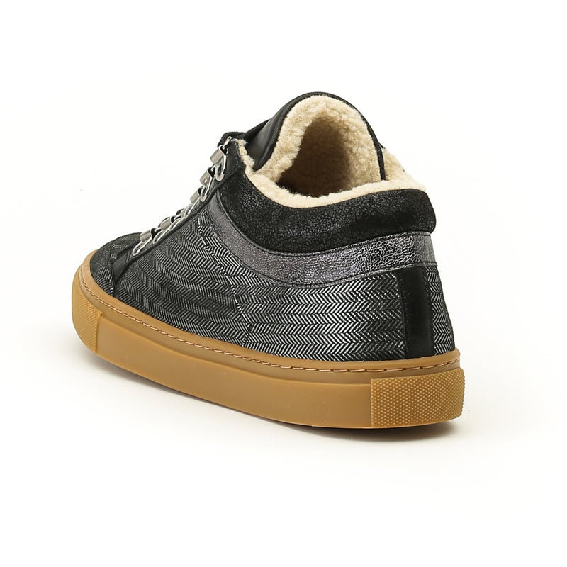 Kunoka SELENA semi high-top sneaker - scaly black brown sole Semi High-Top Sneaker grey