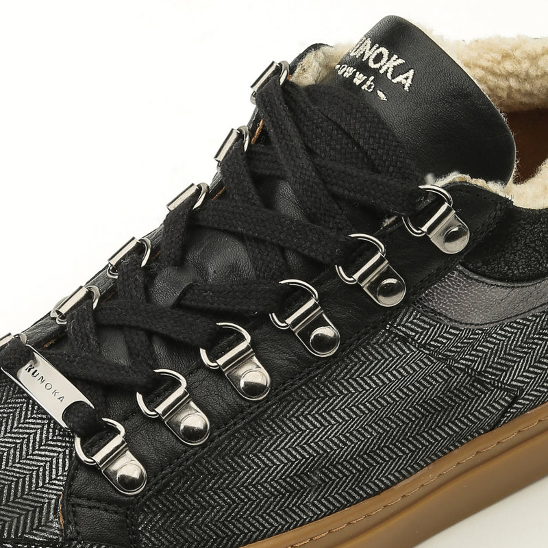Kunoka SELENA semi high-top sneaker - scaly black brown sole Semi High-Top Sneaker grey