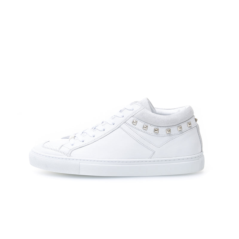 SELENA semi high-top sneaker - white stud