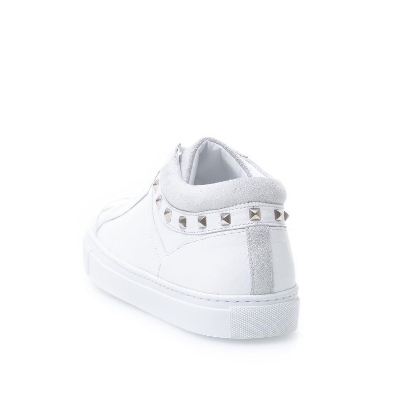 SELENA semi high-top sneaker - white stud