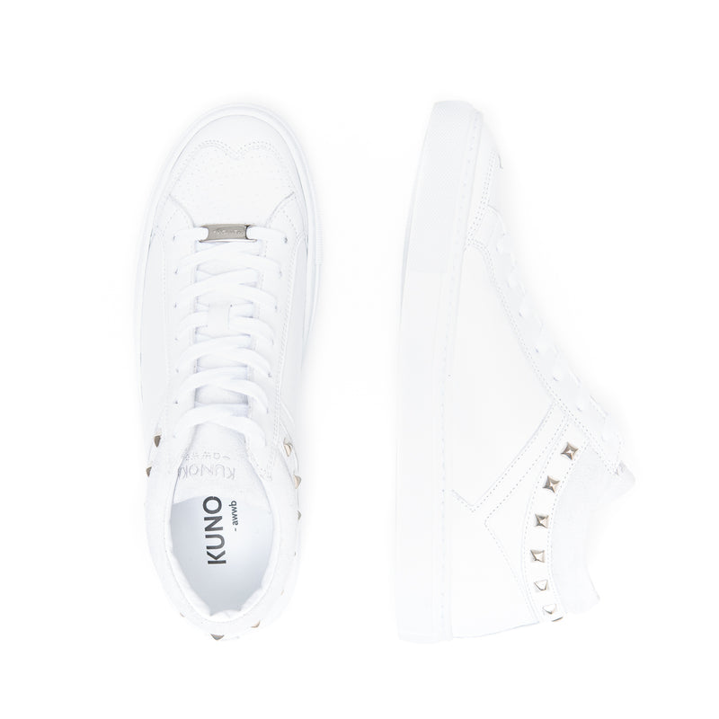 SELENA semi high-top sneaker - white stud