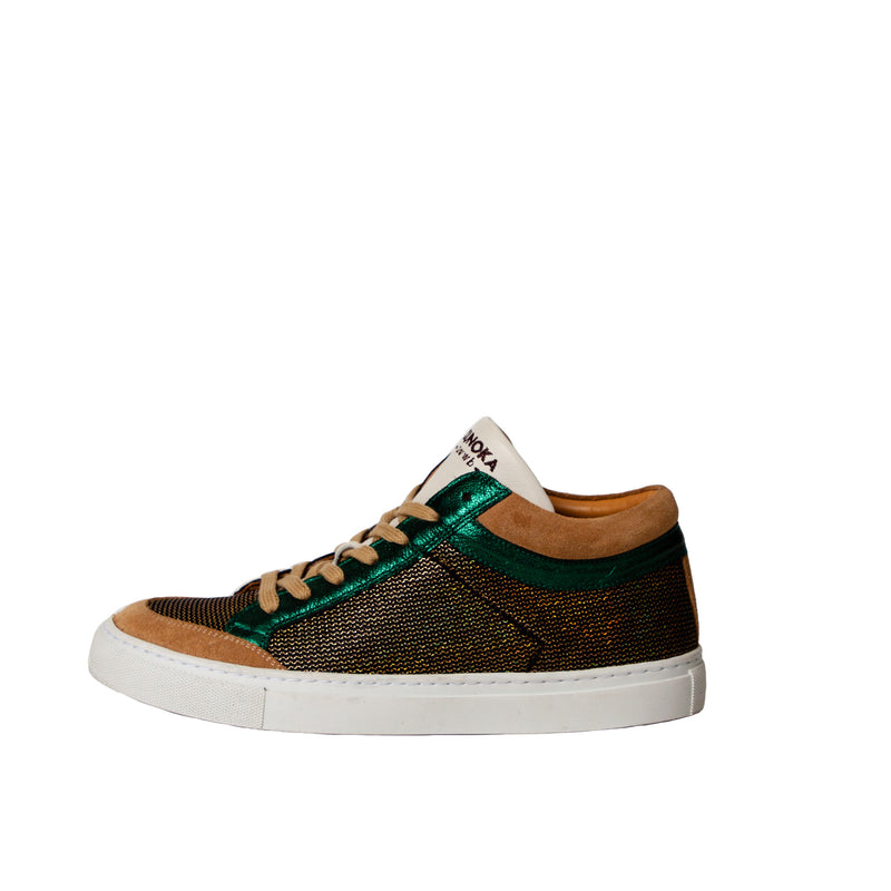SELENA semi high-top sneaker - holographic green
