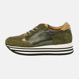 Kunoka STRIPY platform sneaker - emerald Platform Sneaker green