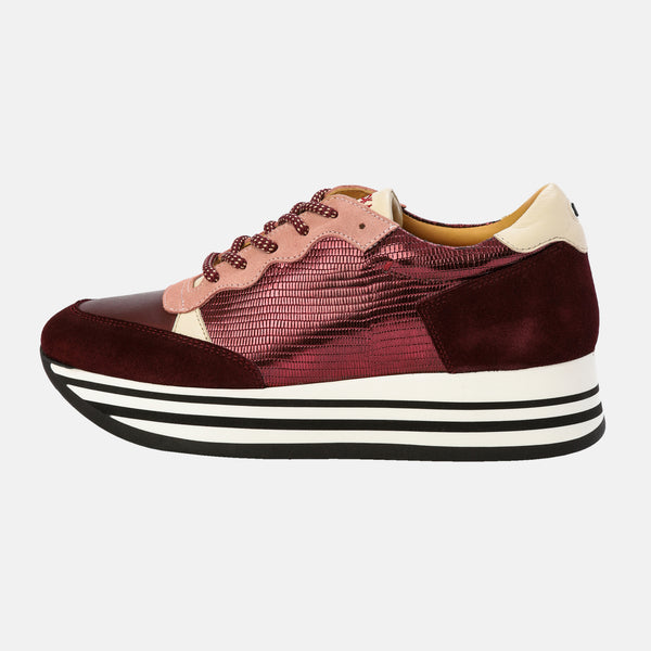 Kunoka STRIPY platform sneaker - sapphire Platform Sneaker red