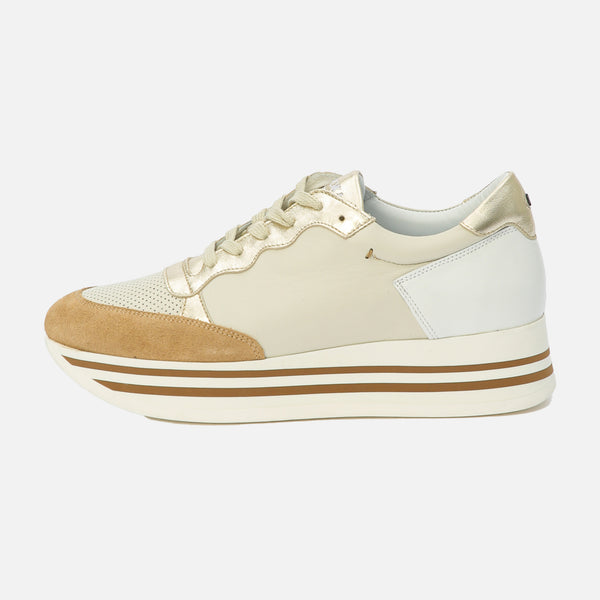 Kunoka STRIPY platform sneaker - soft beige Platform Sneaker beige
