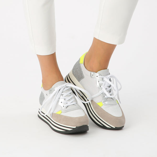 STRIPY platform sneaker - silver back