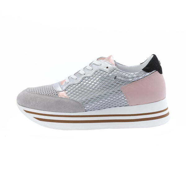 Kunoka STRIPY platform sneaker - silver fishnet Platform Sneaker silver