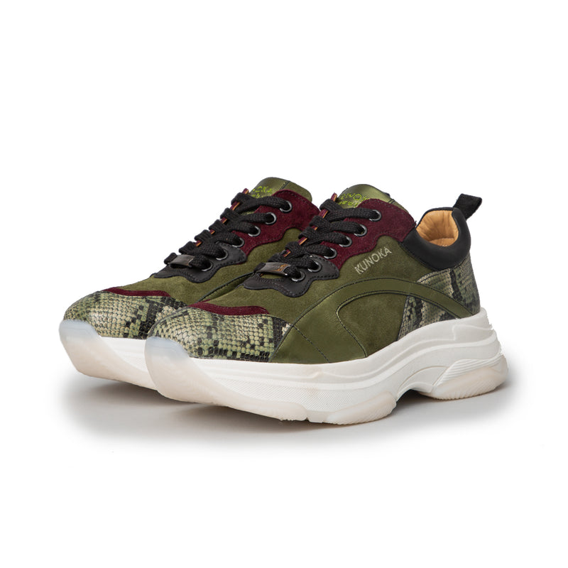 UGLY platform sneaker - snake khaki