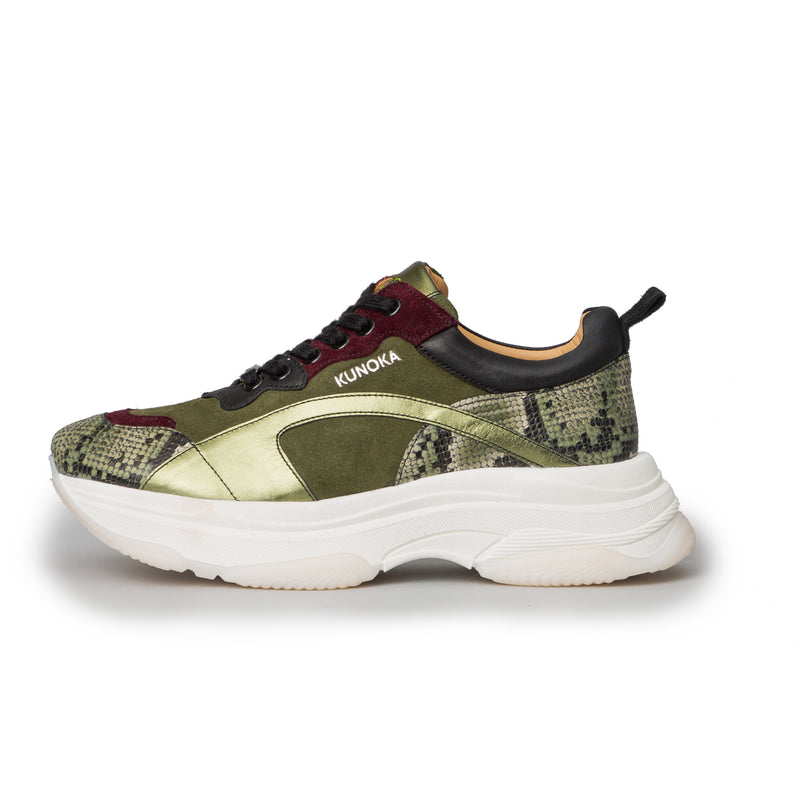 UGLY platform sneaker - snake khaki