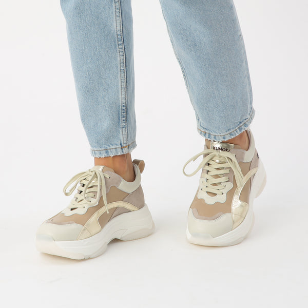 UGLY platform sneaker - soft beige