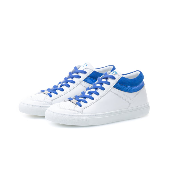 SELENA semi high-top sneaker - white/bladerunner blue collar