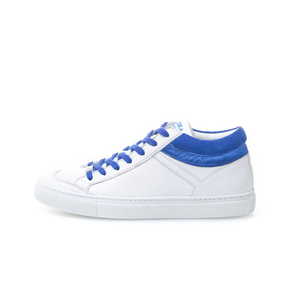 SELENA semi high-top sneaker - white/bladerunner blue collar