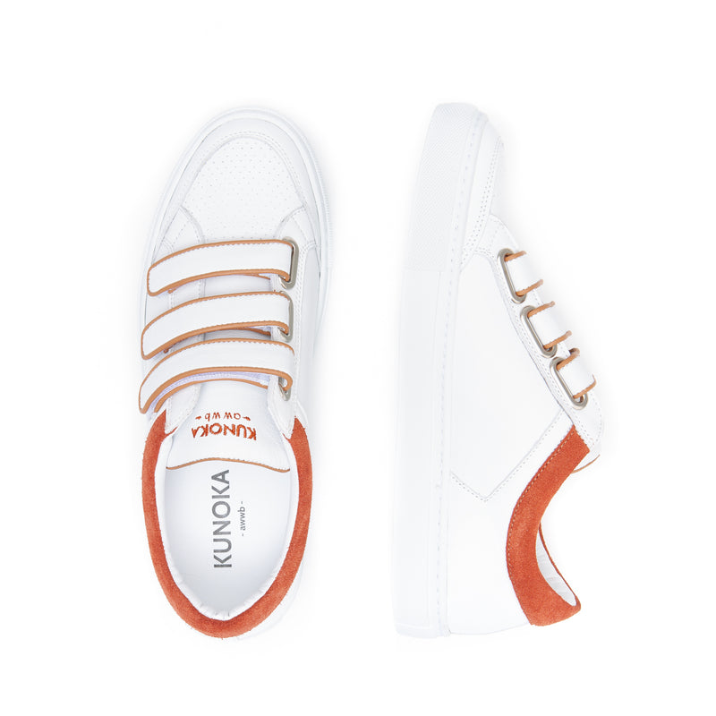 VICTOIRE low sneaker - white/brick collar