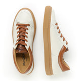 GABRIELLE low sneaker - white/cuoio collar