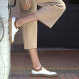 GABRIELLE low sneaker - white/cuoio collar