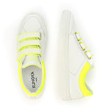 VICTOIRE low sneaker - white/fluo yellow collar