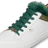 GABRIELLE low sneaker - white/khaki collar