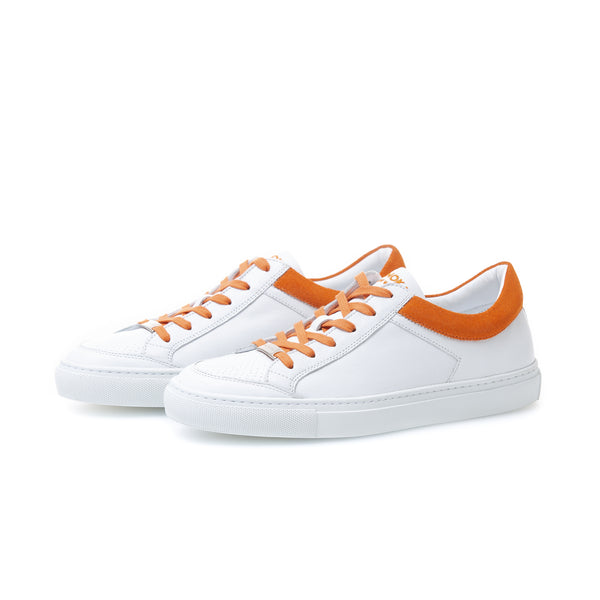 GABRIELLE low sneaker - white/orange collar