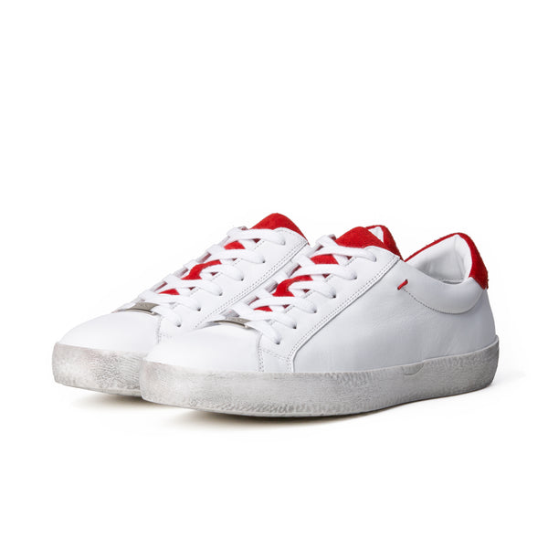 ALEX low sneaker - white/red collar